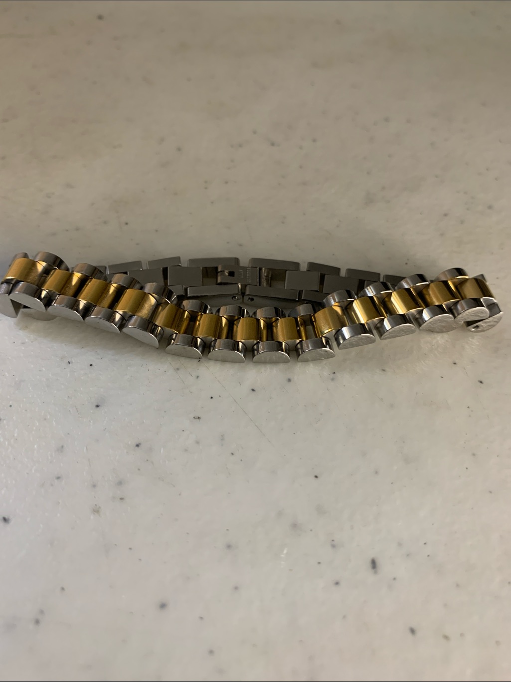 Plunder Stainless SteeltwoTone Rolex Link Bracelet In Gold And Silver Set Of 3